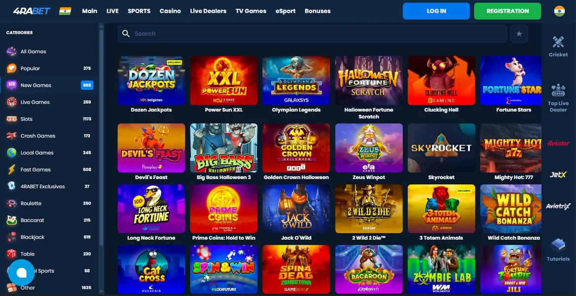 Casino Games and Betting Options
